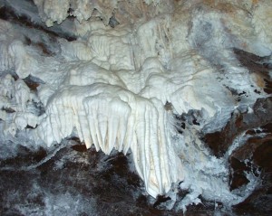 Example of flowstone in the Sterkfontein Quarry Cave