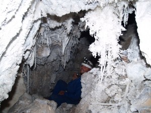 Louis Trichardt, enjoying the splendor of Wind Gat Cave on his land