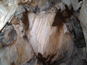 Cave curtains hanging from the ceiling of Wind Gat Cave