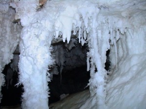 Calcite "icicles" forming an archway